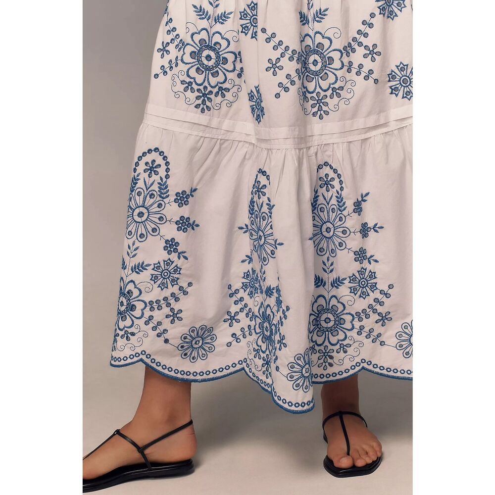 Anthropologie The Somerset Maxi Dress Eyelet Edition Size XXSP - Picture 4 of 11